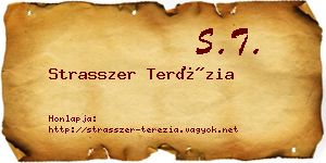Strasszer Terézia névjegykártya